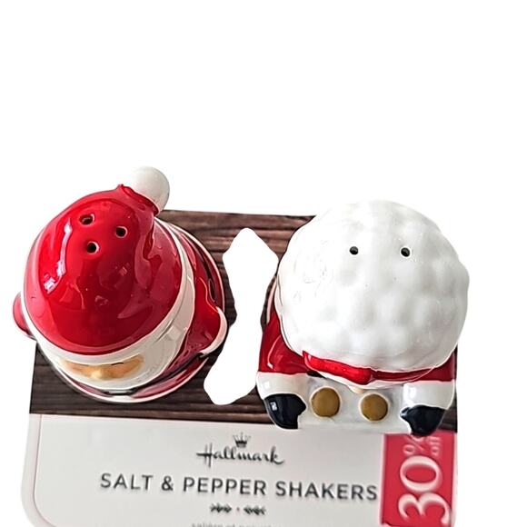 Hallmark Christmas Santa & Mrs. Claus Salt & Pepper Shakers 3." x 2" (NWOB) - Picture 5 of 5